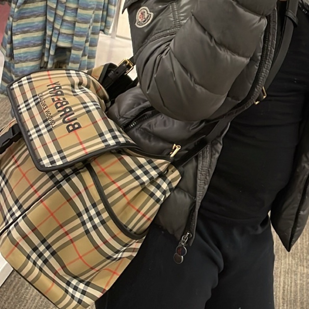 Burberry Vintage Check Flap Diaper Bag